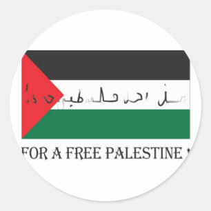 Voor een vrije palestine! ronde sticker