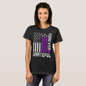 Voor eeuwig dankbare Paarse Hartdag Militair Kinde T-shirt (Voorkant volledig)