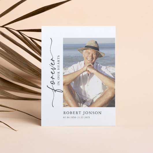 Voor eeuwig in ons hart begrafenis gebed Kaart