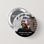 Voor eeuwig in ons hart Herdenking Memorial Button (Voorkant /achterkant)