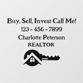 Voor Efficiënte Zichtbaarheid Aangepaste Realtor C Raamsticker (Vel)