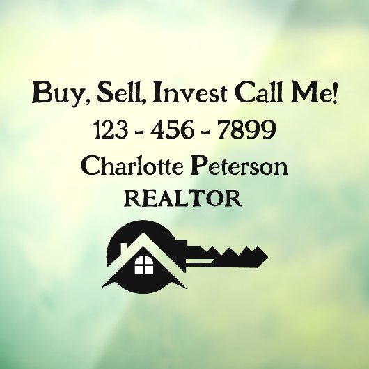 Voor Efficiënte Zichtbaarheid Aangepaste Realtor C Raamsticker (Vel 3)