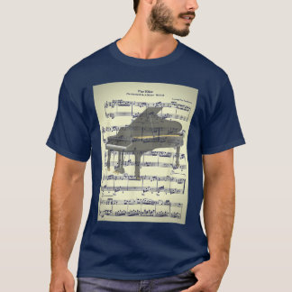 Voor Elise Beethoven Piano Bladmuziek Vintage Uite T-shirt