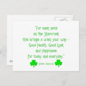 Voor elk blad op de shamrock... briefkaart (Voorkant / Achterkant)