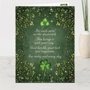 Voor elk petal op de Shamrock St Patrick's Day Kaart