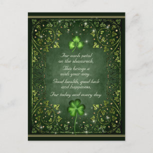 Voor elk petal op het Shamrock - Irish Gezegde Briefkaart