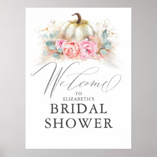 Voor elke feest - Pompoen Roze Bloemen Poster