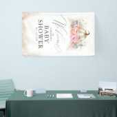 Voor elke partij - pompoen roze bloemen spandoek (Beurs)