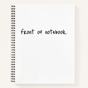 Voor en achter Notitieboek