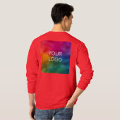 Voor- en achterafdruk uploaden Voeg Afbeelding Log T-shirt (Achterkant volledig)