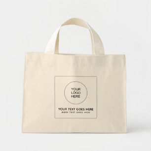 Voor- en achterkant QR-code Afdrukken Upload uw Lo Mini Tote Bag