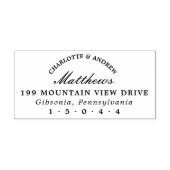 Voor- en achternaam Retouradres Stempel Elegant (Afrduk)