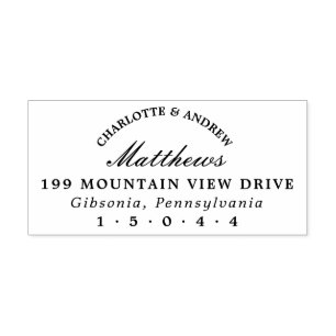 Voor- en achternaam Retouradres Stempel Elegant