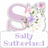 Voor- en achternamen plus Initiaal Sticker uitsned (Voorkant)