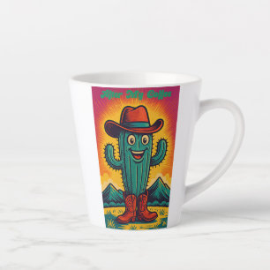 Voor en na de koffie cactus cowboy latte mok