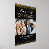 Voor en na Golden Wedding Jubileum Folie Afdrukken (Laagn)