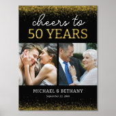 Voor en na Golden Wedding Jubileum Folie Afdrukken (Voorkant)