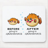 Voor en na grootma Funny Nana Muismat (Voorkant)