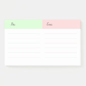 Voor- en nadelen besluitvorming post-it® notes (Voorkant)