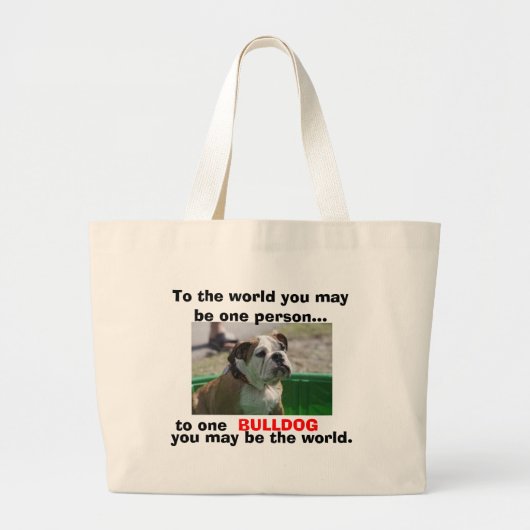 Voor Engelse bulldog Lovers Grote Tote Bag (Voorkant)