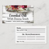 Voor etherische oliën visitekaartje (Voorkant / Achterkant)