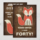 Voor Fox Sake Birthday Party Kaart (Voorkant / Achterkant)