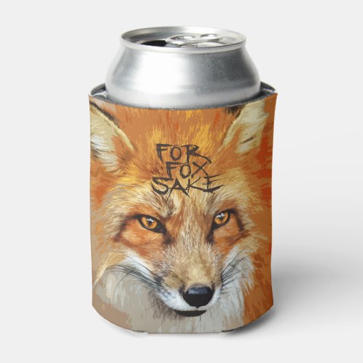 Voor Fox Sake Design Blikjeskoeler (Blikje Voorkant)