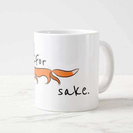 Voor Fox Sake Extra Grote Mok (Voorkant rechts)