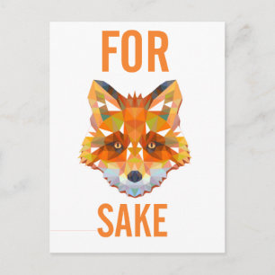 Voor Fox Sake Funny Briefkaart