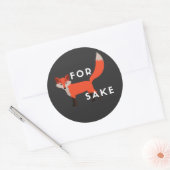 Voor Fox Sake Gepersonaliseerd Notitieboek Journal Ronde Sticker (Envelop)