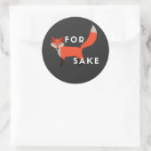Voor Fox Sake Gepersonaliseerd Notitieboek Journal Ronde Sticker (Tas)