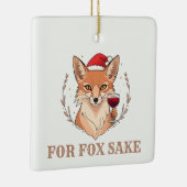 Voor Fox Sake Keramisch Ornament (Rechts)