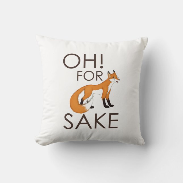 Voor Fox Sake Pillow Kussen (Voorkant)