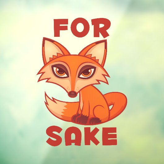 Voor Fox Sake Raamsticker (Vel 3)