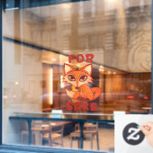 Voor Fox Sake Raamsticker (Cafe Raam)