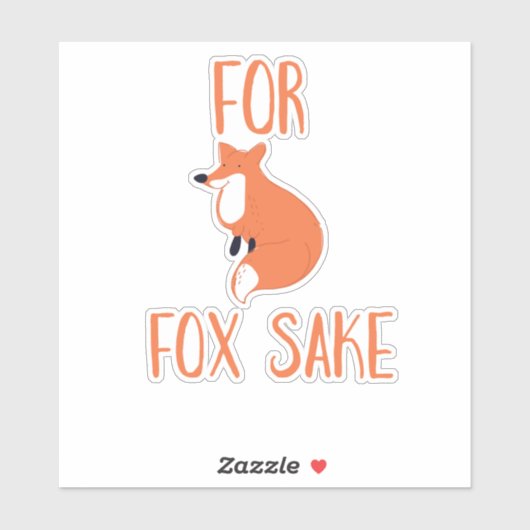 Voor Fox Sake Sticker (Vel)