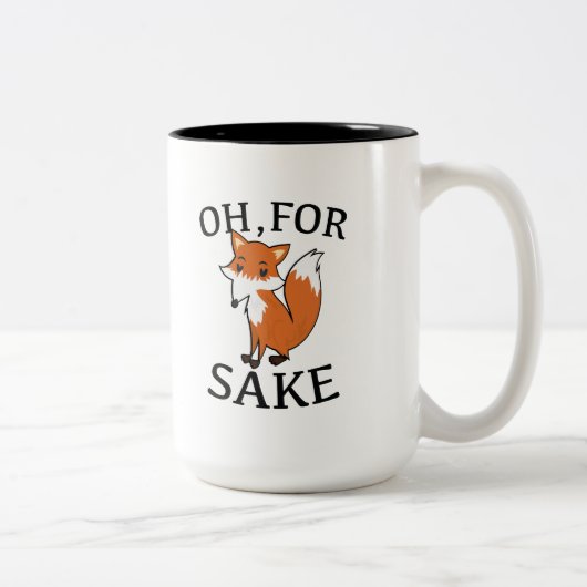 Voor Fox Sake Tweekleurige Koffiemok (Rechts)