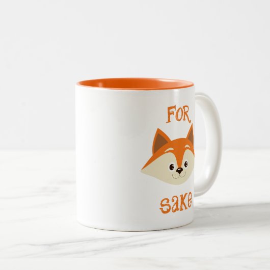 Voor Fox Sake Two-Tone Coffee Mok (Voorkant rechts)