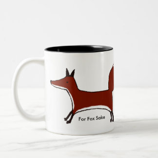 Voor Fox Sake - wraparound afbeelding - Kawaii Kit Tweekleurige Koffiemok