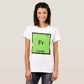 Voor - Franklin Funny Chemistry Element Symbol T-s T-shirt (Voorkant volledig)