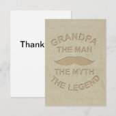 Voor gesimuleerd gegaufreerd papier bedankkaart (Voorkant / Achterkant)