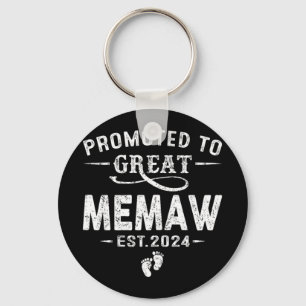 Voor geweldige Memaw 2024 Moederdag Eerste Keer Mo Sleutelhanger