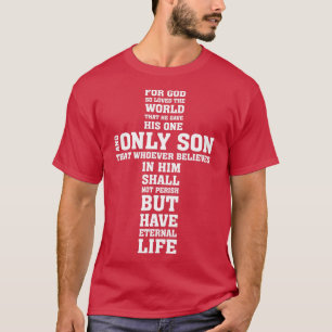 Voor God dus Love World Jesus Cross Grappig Christ T-shirt