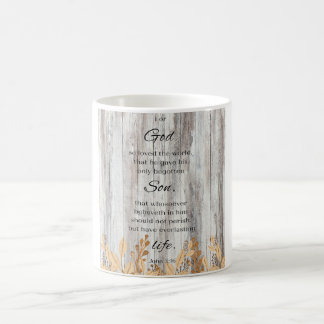 Voor God Hout Flower Gold Bijbel Verse Coffee Mok