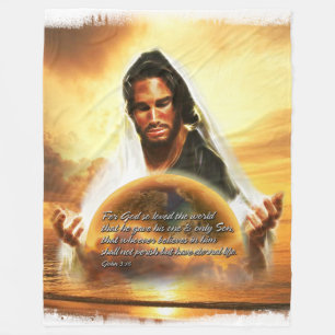 Voor God is de wereld zo geliefd.. Fleece Deken