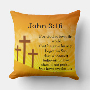 Voor God zo geliefd de wereld John 3:16Sierkussen Kussen