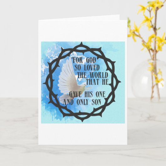 Voor God zo geliefd over de wereld Kaart (Gele Bloem)