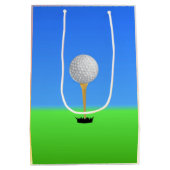 Voor! Golf Ball op T-shirt Medium Cadeauzakje (Achterkant)