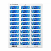 Voor golfers Adres Label golfballen op blauw (Full Sheet)