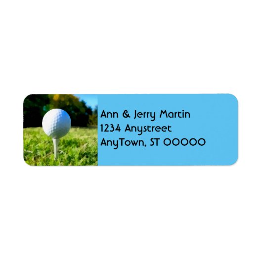 voor golfers return address label golf design (Voorkant)